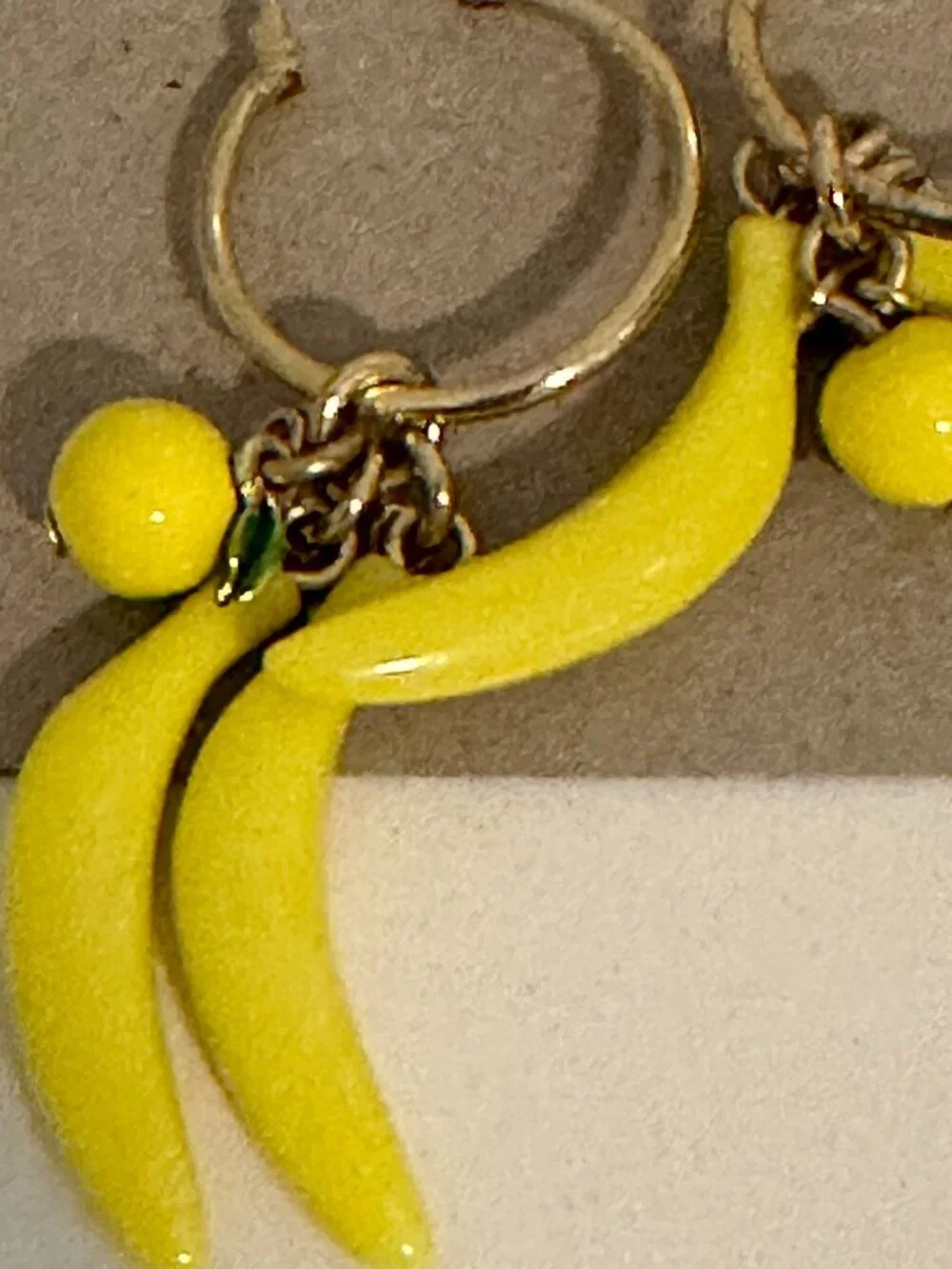 J.Crew Banana Charm Hoop Earrings – 3 cm